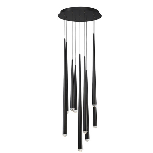 Cascade LED Pendant in Black (281|PD41709RBK)