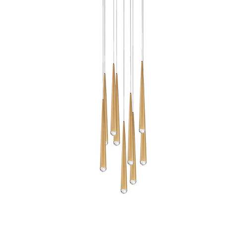 Cascade LED Pendant in Aged Brass (281|PD41709RAB)