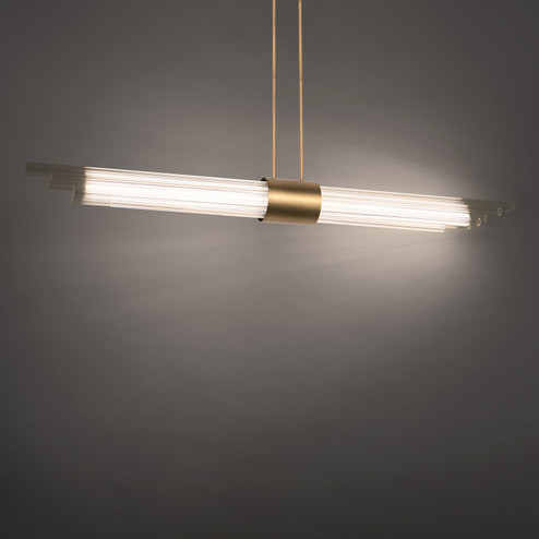 Luzerne LED Linear Pendant in Aged Brass (281|PD30156AB)