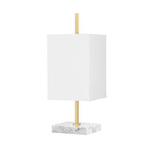 Mikaela One Light Table Lamp in Aged Brass (428|HL700201AGB)