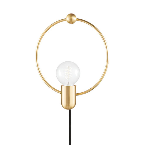 Darcy One Light Wall Sconce in Aged Brass (428|HL638201AGB)