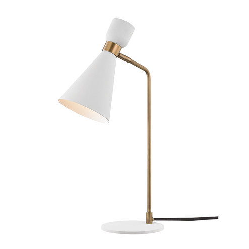 Willa One Light Table Lamp in Aged Brass/Soft Off White (428|HL295201AGBWH)