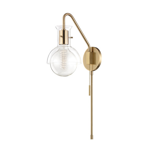 Riley One Light Wall Sconce in Aged Brass (428|HL111101GAGB)
