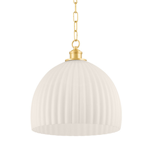 Hillary One Light Pendant in Aged Brass (428|H771701LAGB)