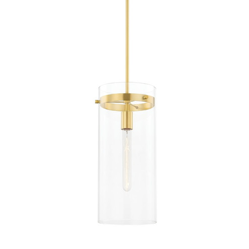 Haisley One Light Pendant in Aged Brass (428|H756701LAGB)