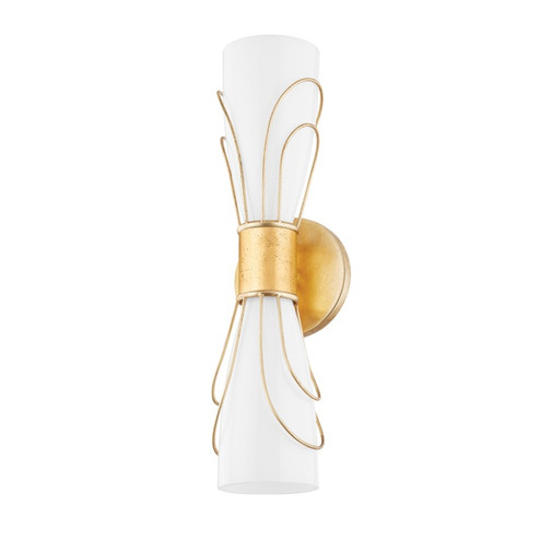 Gabriella Two Light Wall Sconce in Vintage Gold Leaf (428|H751102VGL)