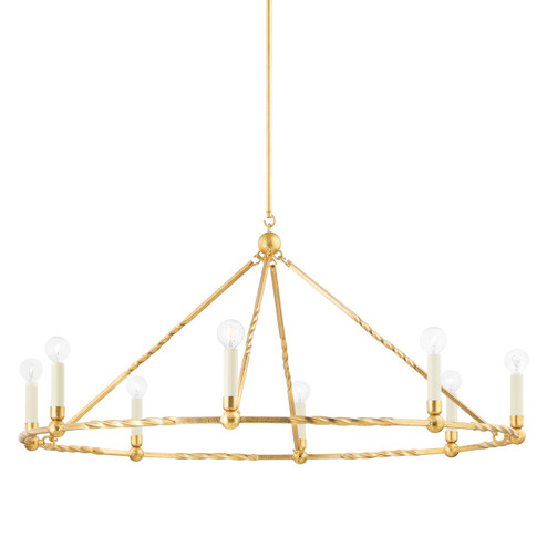 Josephine Eight Light Chandelier in Vintage Gold Leaf (428|H738808VGL)