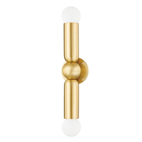 Lolly Two Light Wall Sconce in Aged Brass (428|H720102AGB)