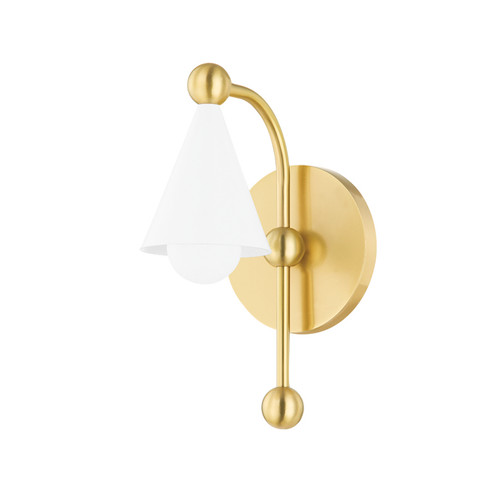 Hikari One Light Wall Sconce in Aged Brass/Soft White (428|H681101AGBSWH)