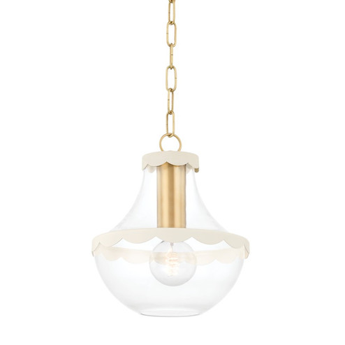 Alaina One Light Pendant in Aged Brass (428|H668701SAGBSCR)