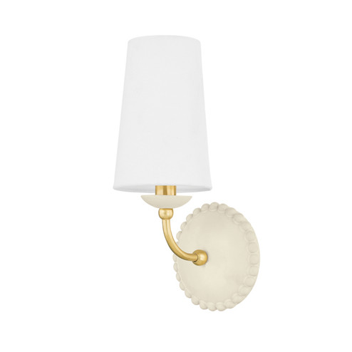 Rhea One Light Wall Sconce in Aged Brass/Ceramic Antique Ivory (428|H663101AGBCAI)