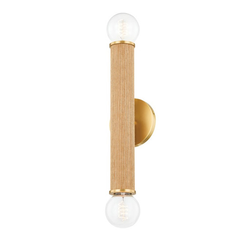 Amabella Two Light Wall Sconce in Aged Brass (428|H650102AGB)