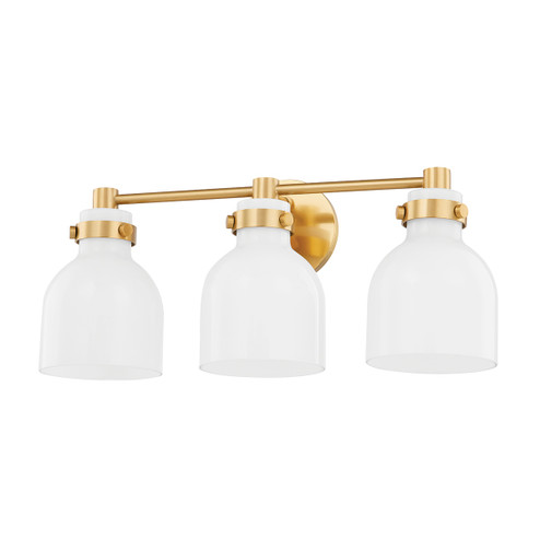 Elli Three Light Bath and Vanity in Aged Brass (428|H649303AGB)