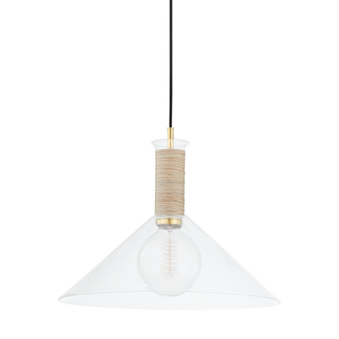 Besa One Light Pendant in Aged Brass (428|H622701LAGB)