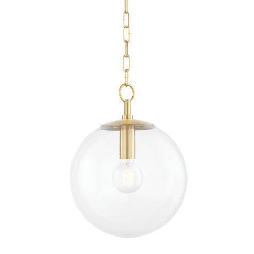 Juliana One Light Pendant in Aged Brass (428|H609701SAGB)