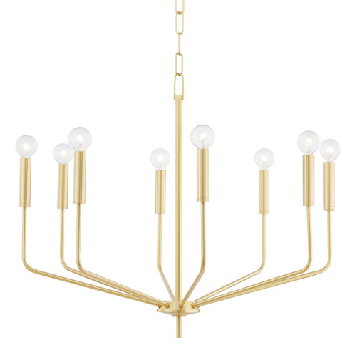 Bailey Eight Light Chandelier in Aged Brass (428|H516808AGB)