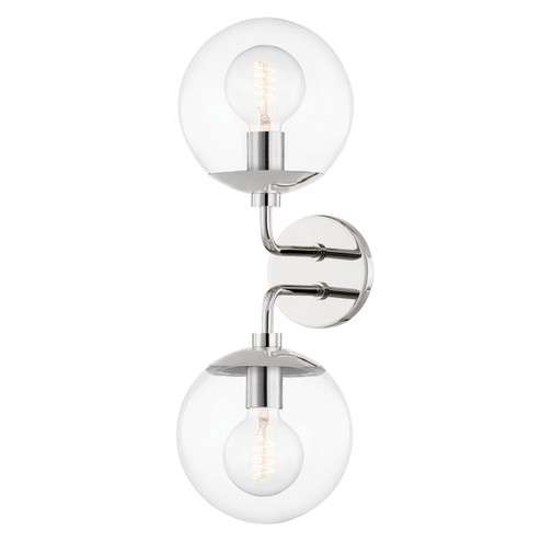 Meadow Two Light Wall Sconce in Polished Nickel (428|H503102PN)