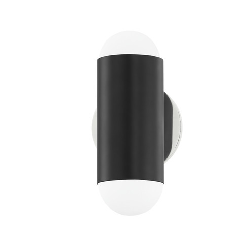Kira Two Light Wall Sconce in Polished Nickel/Soft Black (428|H484102PNSBK)