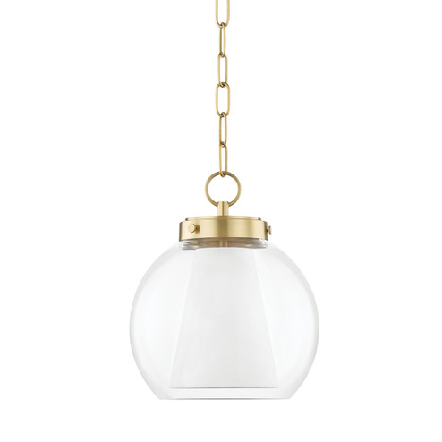 Sasha One Light Pendant in Aged Brass (428|H457701SAGB)