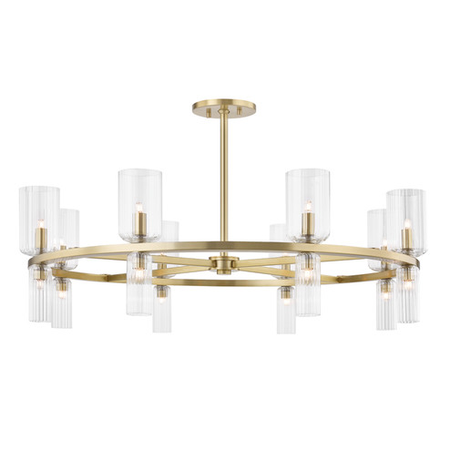 Tabitha 16 Light Chandelier in Aged Brass (428|H384816AGB)