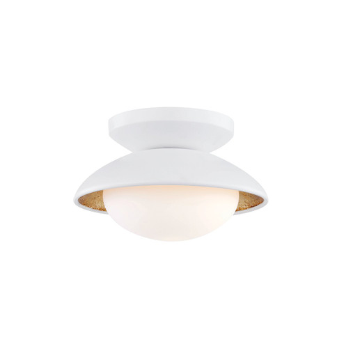 Cadence LED Semi Flush Mount in White Lustro/Gold Leaf Combo (428|H368601SWHGL)