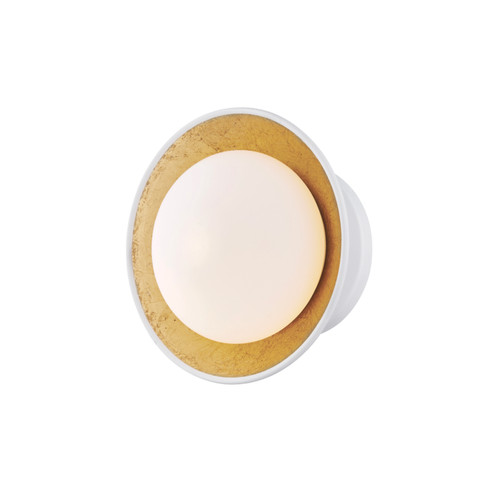 Cadence LED Semi Flush Mount in White Lustro/Gold Leaf Combo (428|H368601SWHGL)