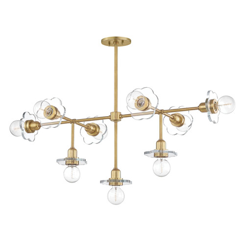 Alexa Nine Light Chandelier in Aged Brass (428|H357809AGB)