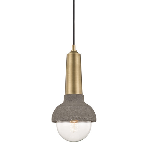 Macy One Light Pendant in Aged Brass (428|H304701AGB)