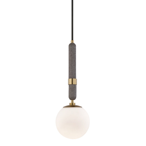 Brielle One Light Pendant in Aged Brass (428|H289701SAGB)