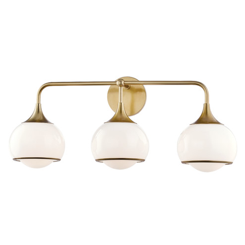 Reese Three Light Bath and Vanity in Aged Brass (428|H281303AGB)