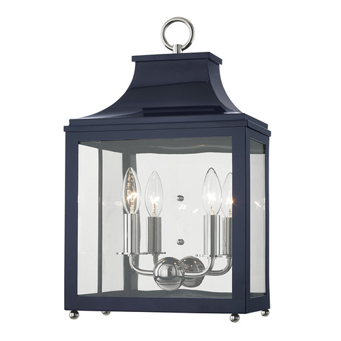 Leigh Two Light Wall Sconce in Polished Nickel/Navy (428|H259102PNNVY)