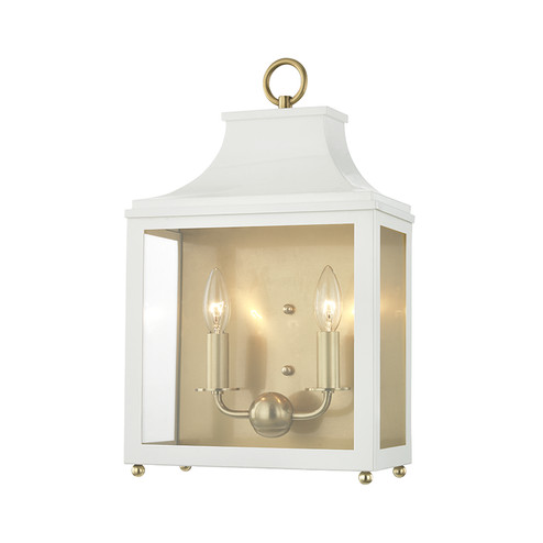 Leigh Two Light Wall Sconce in Aged Brass/Soft Off White (428|H259102AGBWH)