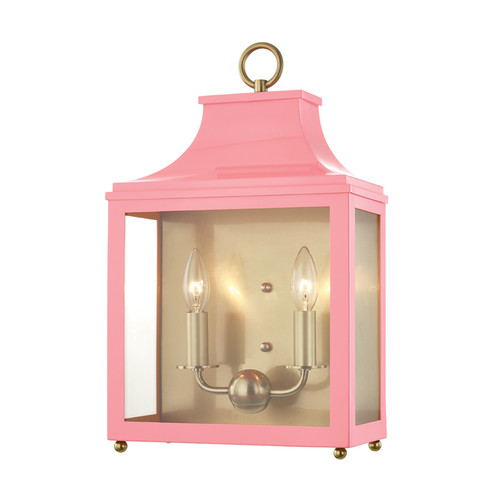 Leigh Two Light Wall Sconce in Aged Brass/Pink (428|H259102AGBPK)