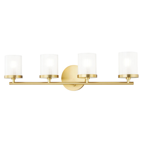 Ryan Four Light Bath and Vanity in Aged Brass (428|H239304AGB)