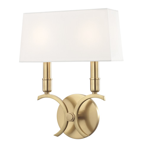 Gwen Two Light Wall Sconce in Aged Brass (428|H212102SAGB)