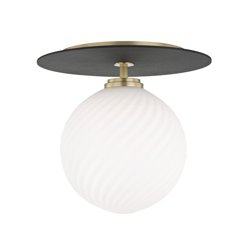 Ellis LED Semi Flush Mount in Aged Brass/Black (428|H200501LAGBBK)