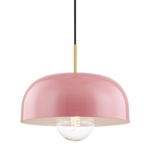 Avery One Light Pendant in Aged Brass/Pink (428|H199701LAGBPK)