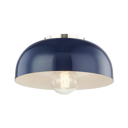 Avery One Light Flush Mount in Polished Nickel/Navy (428|H199501SPNNVY)