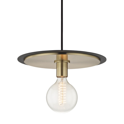 Milo One Light Pendant in Aged Brass/Black (428|H137701LAGBBK)