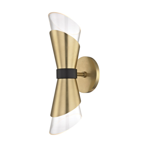 Angie LED Wall Sconce in Aged Brass/Black (428|H130102AGBBK)