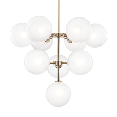 Ashleigh LED Chandelier in Aged Brass (428|H122810AGB)