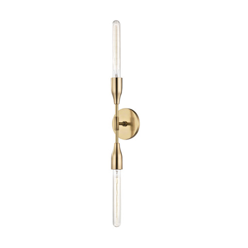 Tara Two Light Wall Sconce in Aged Brass (428|H116102AGB)