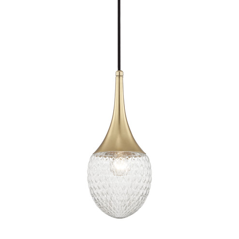 Bella One Light Pendant in Aged Brass (428|H114701AAGB)