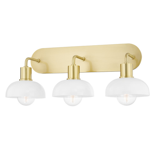 Kyla Three Light Bath and Vanity in Aged Brass (428|H107303AGB)