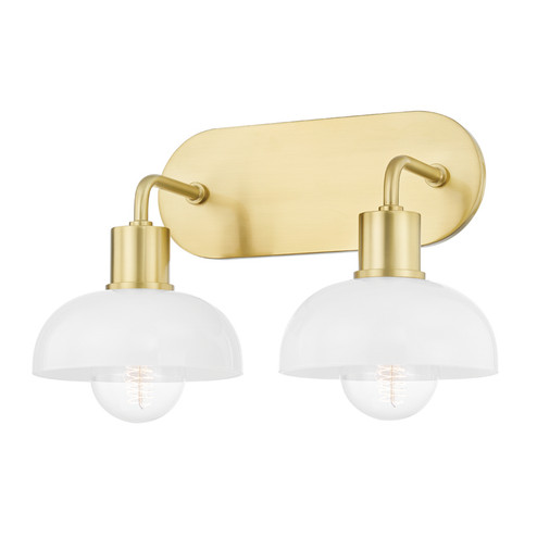 Kyla Two Light Bath and Vanity in Aged Brass (428|H107302AGB)