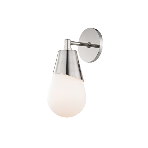 Cora One Light Wall Sconce in Polished Nickel (428|H101101PN)