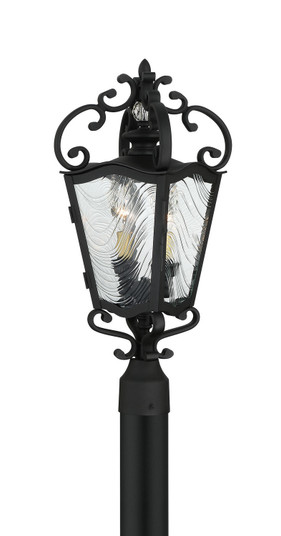 Brixton Ivy Three Light Outdoor Post Mount in Coal W/Honey Gold Highlight (7|9336661)