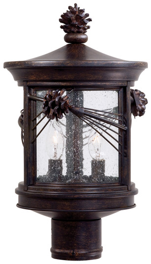Abbey Lane Two Light Post Mount in Iron Oxide (7|9156A357)