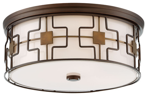 LED Flush Mount in Dark Brushed Bronze W/Aged Bra (7|846104L)