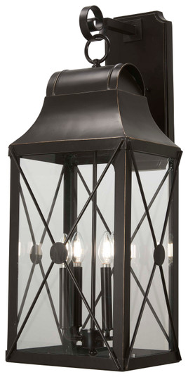 De Luz Four Light Outdoor Wall Mount in Oil Rubbed Bronze W/ Gold High (7|73294143C)